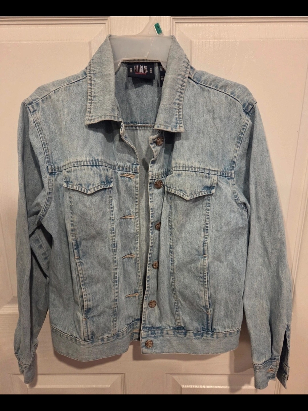Vintage Bill Blass Jeanswear Light Wash Denim Trucker Jacket Size M